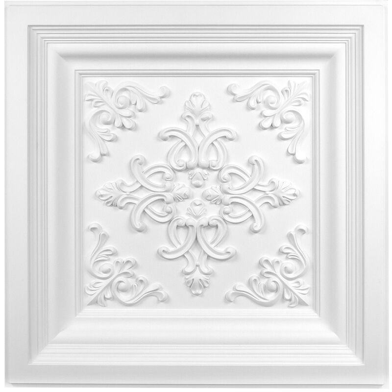 1 pièce Plaque de plafond pu antichoc Perfect 61x61cm B4002
