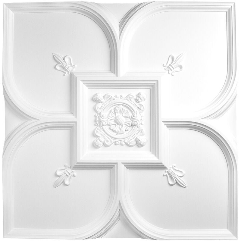 1 pièce Plaque de plafond pu antichoc Perfect 81x81cm B4005