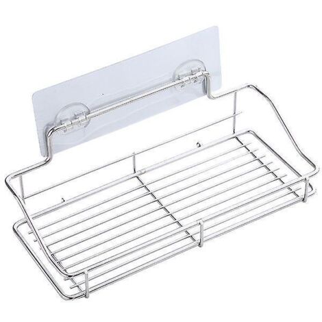 1 Pice Serviteurs De Douche Panier Tagre Organisateur De Salle De Bain Cuisine Spice Rack Acier Inoxydable  - Sans Perage