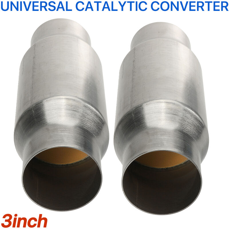 Image of Insma - 1 pz 3''76mm Convertitore catalitico universale Sistemi di scarico Convertitore catalitico in acciaio inossidabile