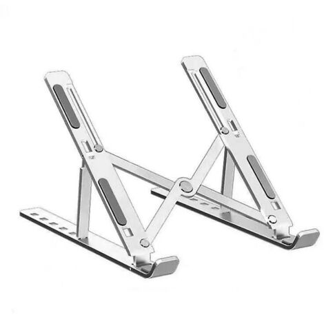 1 Pices Couleur Argent Support Ordinateur Portable De 10-17,3, Support Pc Portable Ventil En Aluminium 7 Niveaux Rglables, Refroidisseur Ergonomiq