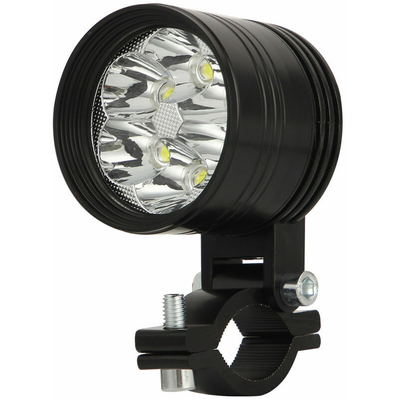 Lucky-88 - 1 pièces Super lumineux blanc moto led projecteur phare étanche Spot tête lampe conduite antibrouillard 6000K - 60W