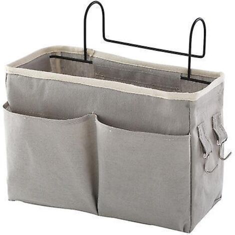 1 Pices(gris) Poche De Lit,organisateur Etagere Lit En Toile Impermable Panier De Lit Chevet Suspendu,poche De Lit Pour L'cole De Bureau  Domicile