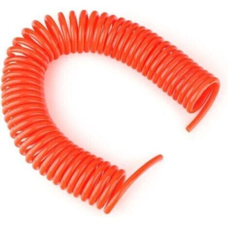 1 pièce 10 x 6.5mm Tuyau pneumatique Recoil, 6M Tuyau rouge à ressort spiralé, Outils pneumatiques