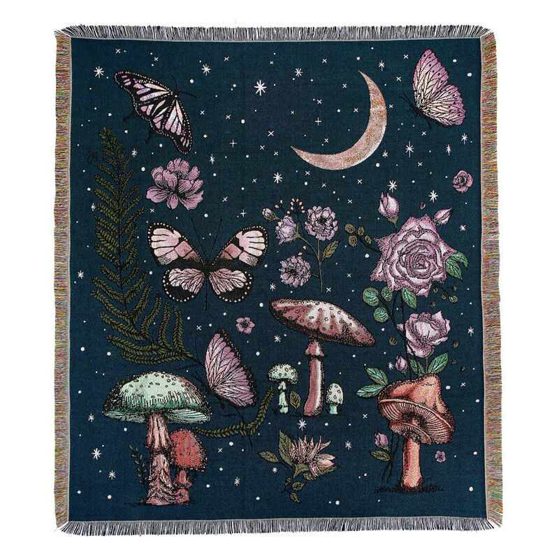 1 Pièce 160x130cm Couverture Plaid Couverture de canapé Tricotée Décorée avec des Franges Bohême Simple Doux Confortable Protéger Contre Le Froid