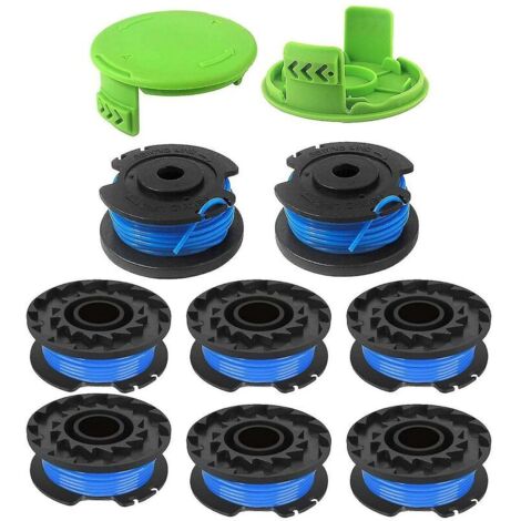1 pièce 29082/29242 bobine de coupe-fil de remplacement à alimentation automatique tête de coupe de ligne de tonte (8 bobines, 2 couvercles)
