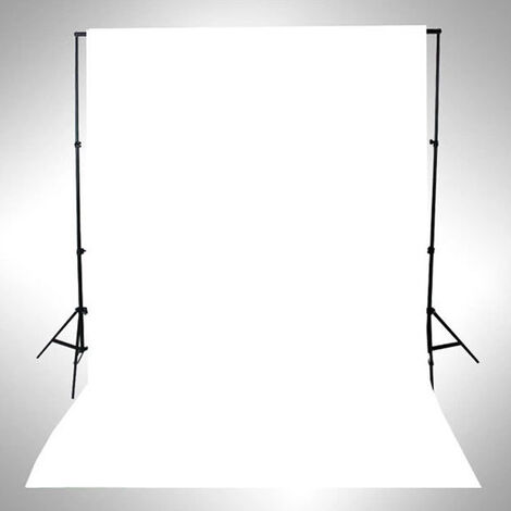 1 Pièce 3x3 Mètre Tissu de Fond Vidéo Tissu Suspendu Pliable 100% Mousseline pour Photographie, Vidéo, TV et Décorations de Fête - Blanc