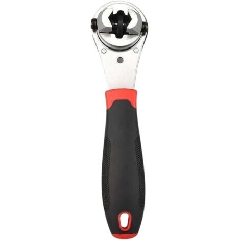 1 pièce Ajustable à cliquet Wrench. outil de réparation multifonction. compact Socket Wrench with Ergonomic Grip and Time Saving Design for Home Improvement. or Plumbing Work