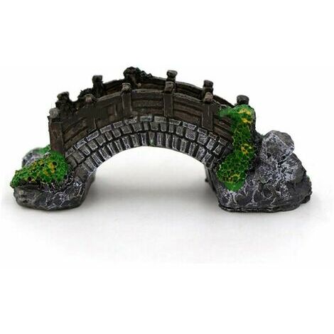 1 pièce aquarium résine pont en arc pont artificiel modèle aquarium aquarium table de sable décoration protection de l'environnement et pratique 4104cm vert-BDD