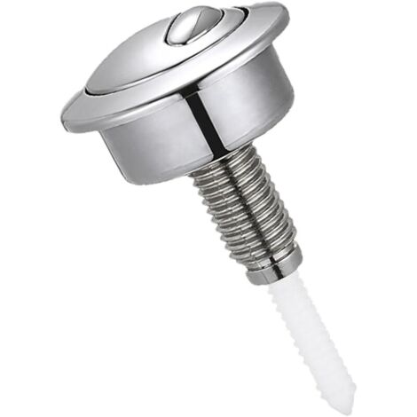1 pièce Bouton de chasse d’eau double pour chasse d’eau de WC - Bouton poussoir pour réservoir d’eau - Bouton-poussoir pour cuvette de chasse d’eau - Bouton de remplacement pour chasse d’eau (Argent)