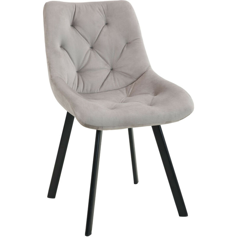Akord - 1 Pièce chaise matelassée de salle à manger en velours SJ.33 Beige