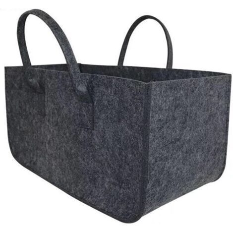 1 pièce cheminée Bois Feutre Organisateur Panier Feutre Sac Match Poche Bois de Chauffage Panier épicerie étal Panier Pack de Bois de Chauffage(50×25×25cm)