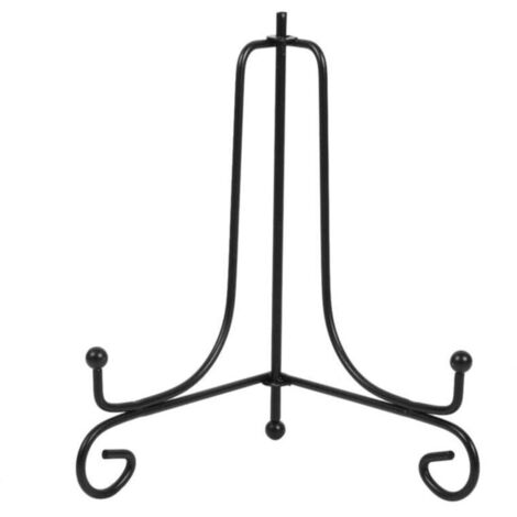 1 pièce - Chevalet en fer de 6 pouces, design classique - Support de présentation pour bols, assiettes, cadres photo, livres et œuvres d'art - Noir