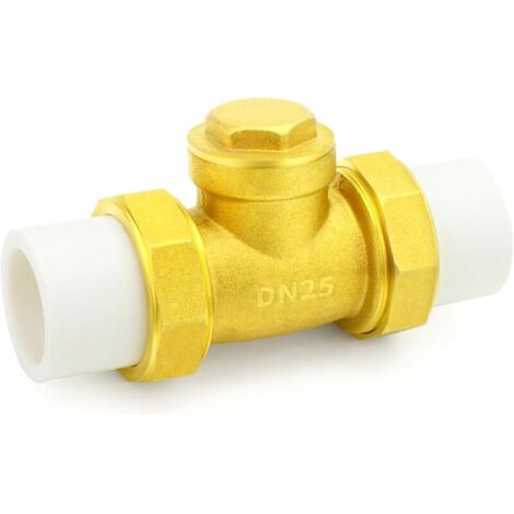 1 pièce Clapet anti-retour en laiton avec PPR, clapets anti-retour unidirectionnels 3/4" BSP pour systèmes de drainage et systèmes de canalisations industrielles