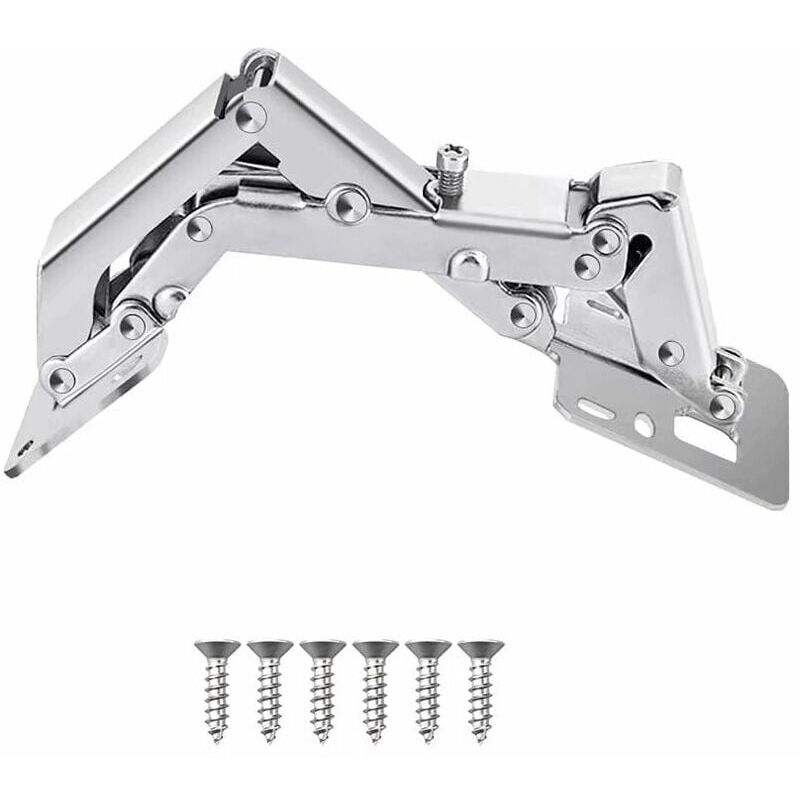 Gabrielle - 1 Piece Cold Rolled Steel Door Hinge 170° Cabinet Door Hinge Stainless Steel Furniture Hinge Heavy Duty Door Hinge with Screws Cabinet