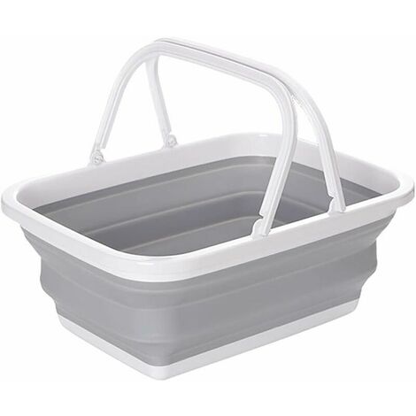 1 Piece Collapsible Dish Bowl, Plastic Collapsible Laundry Basket, Portable Outdoor Picnic Basket, For Washing Dishes, Camping, Hiking and Home Sink