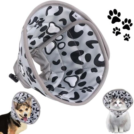 1 Pièce Collerette Chat Anti Léchage Réglable Anti Grattage Doux Collerettes Pour Chats Après Chirurgie Pour Anti-Morsure Après Chirurgie Protection Pliable Fermeture Scratch Gris