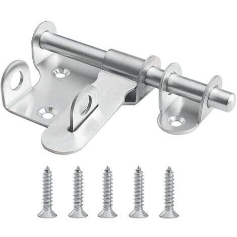 1 Pièce Coulissants Verrou Loquet Verrou en Acier Inoxydable Verrou de Verrouillage de La Porte Loquets de Porte de Sécurité Verrou Loquet avec Trou pour Cadenas Porte Coulissante