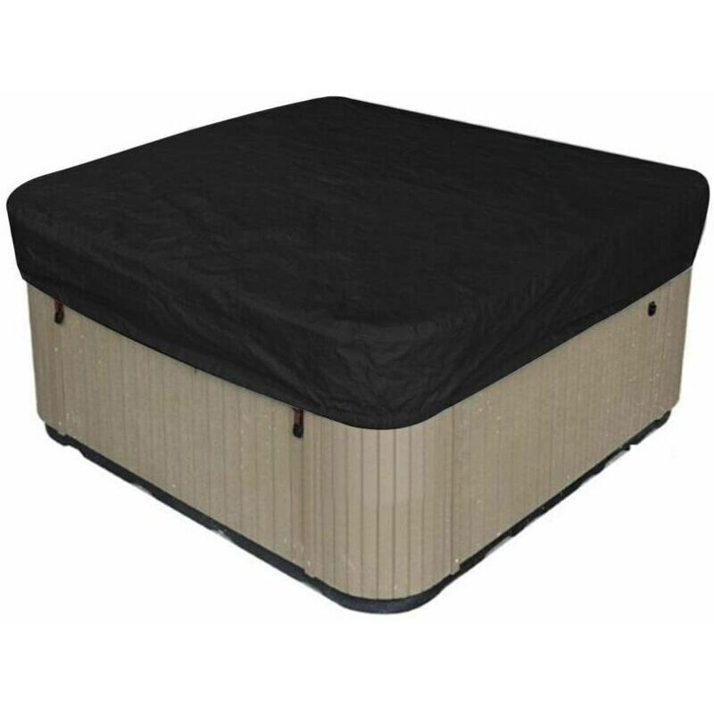 1 pièce Couverture de piscine, ourlet élastique + couverture de spa étanche + housse protection extérieure pour spa carré 218x218x30 cm