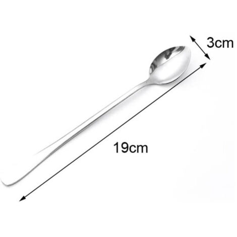 1 Pièce Cuillère Longue en Acier Inoxydable pour Café, Soupe et Thé - Ustensile de Table Lisse