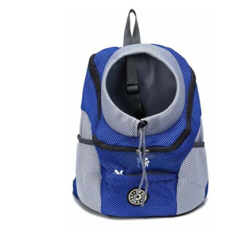 1 pièce de transport pour animaux de compagnie portable et confortable pour le vélo, la randonnée, les voyages, le shopping (L, bleu)