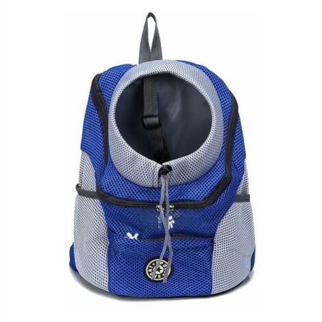 1 pièce de transport pour animaux de compagnie portable et confortable pour le vélo, la randonnée, les voyages, le shopping (L, bleu)