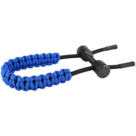 1 Pièce Dragonne Réglable pour Arc à Poulies Corde Tressée Adulte (Bleu)