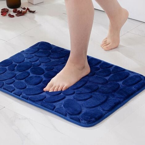 1pc Anti-slip And Memory Foam Pebbles Embossed Mat For Bathroom Tub, Shower  Room And Sink