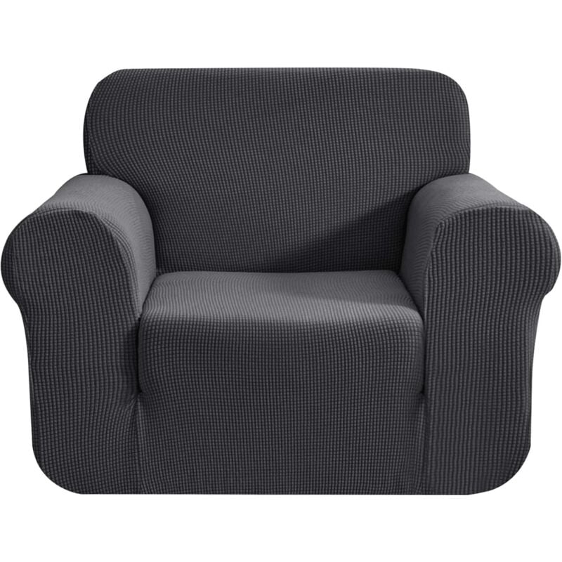 Tinor - 1 Pièce Housse de Canapé avec Accoudoirs Jacquard Extensible, Housse de Fauteuil Protecteur Canapé Revêtement de Canapé Salon Décor (1 Place,