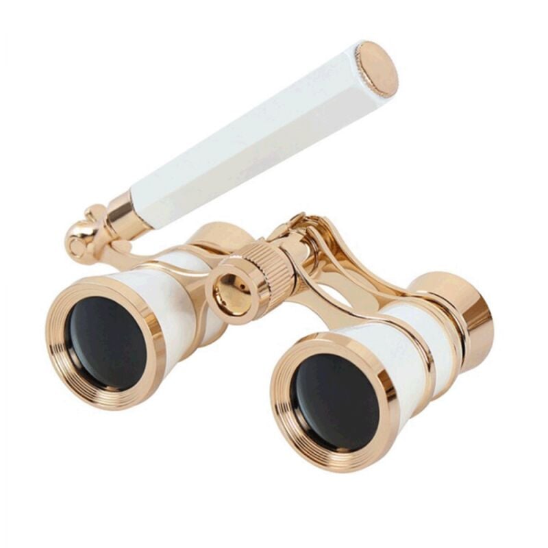 1 pièce, jumelles à lunettes, mini jumelles à lunettes avec, blanc, 3x25