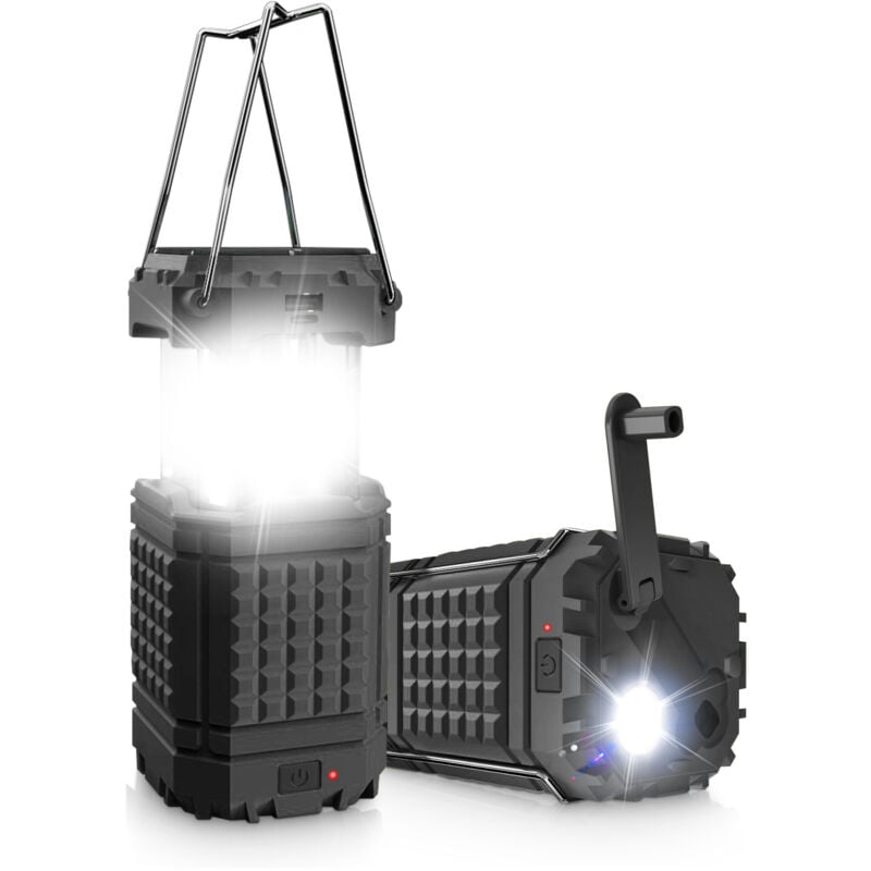 Lampe solaire de camping à led,Lanterne Rechargeable à énergie solaire, led à piles pour les pannes de courant,lampe de camping portable et étanche,