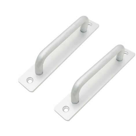 1 piece large door handle, decorative two-hole handle made of silver aluminum alloy