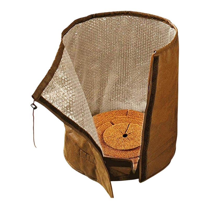 1 pièce (marron, 45 cm x 50 cm) sac isolant pour pot de fleur, protection des plantes d'hiver réutilisable, sac de protection contre le gel hivernal