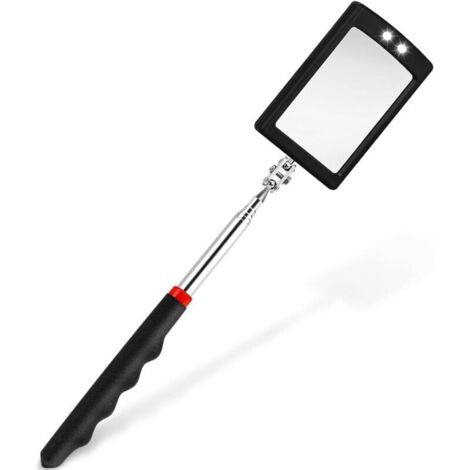 1 Pièce Miroir d'inspection Flexible et télescopique à LED, pivotant à 360° pour Une Meilleure visibilité