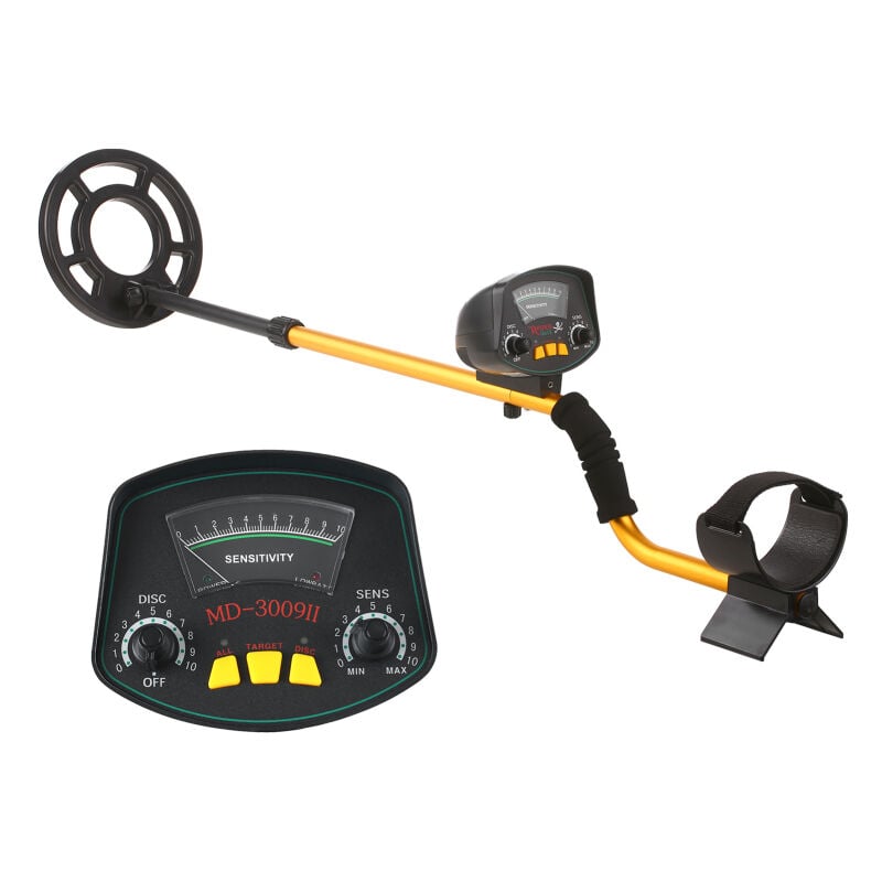 LIFCAUSAL Détecteur de Métaux Souterrain Professionnel MD3009II Sensibilité Réglable pour Recherche de Pépites d'Or, Chasse aux Trésors et