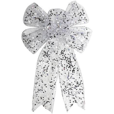 1 pièce Noeud de ruban décoratif en imitation chanvre pour fête de Noël, ornement artisanal pour sapin et décoration intérieure