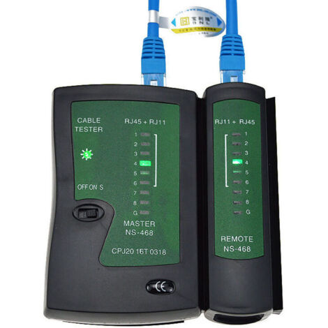 1 pièce Noir Testeur de Câbles Réseau RJ11 RJ12 RJ45 Testeur de Câbles Réseau RNIS Testeur de Câbles Patch,de DEBUNS