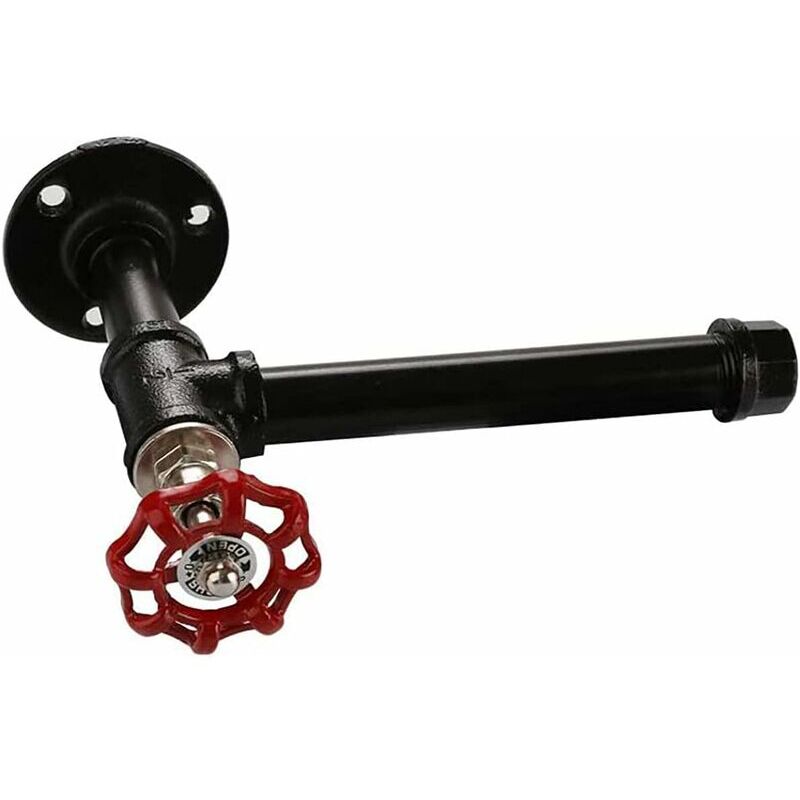 Ahlsen - 1 Pièce Porte-Papier de Toilette Mural Fer de Style Industriel Urbain