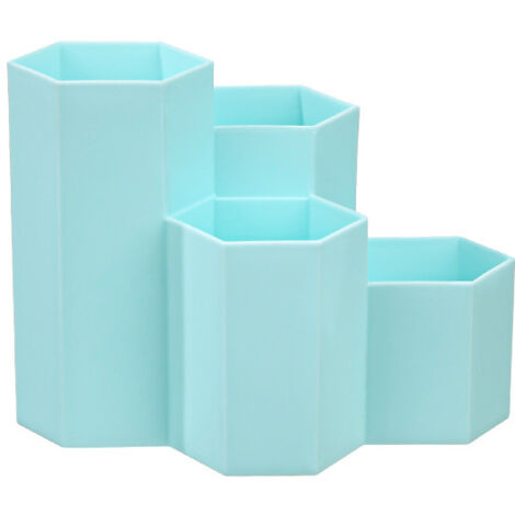 1 pièce porte-stylo de bureau porte-stylo créatif porte-stylo multifonctionnel boîte de rangement porte-stylo multifonctionnel porte-stylo de bureau décoration scolaire de bureau lac cyan