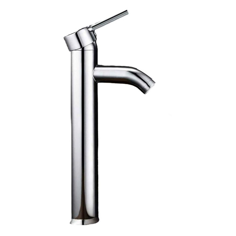 Tonchean - Mitigeur de lavabo 1 pièce pour évier ou lavabo de salle de bains mitigeur de lavabo réglable chaud et froid chromé 295 x 30 mm - coloris