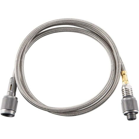 1 pièce. Raccord de tuyau haute pression en acier inoxydable, rallonge filetée pour accessoires de gaz propane, réchaud/grill et bouteille de gaz - AquaForge
