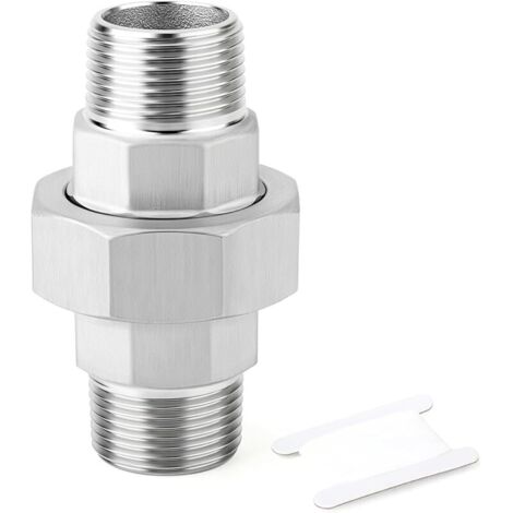 1 pièce Raccord mâles en acier inoxydable 304 1/4" BSP, raccord union, adaptateur fileté pour eau/huile/gaz