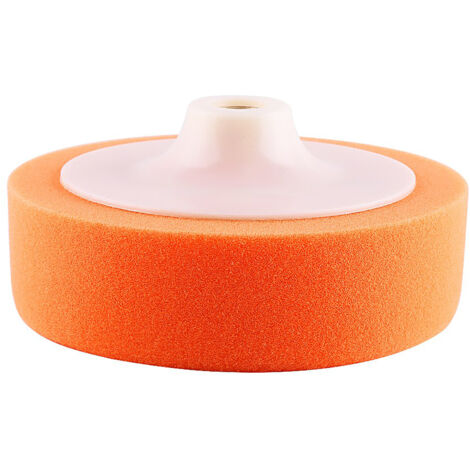 1 Pièce Roue de Polissage Orange 6" (15 cm) pour Lustrage et Cire de Voiture - Pad Éponge pour Polisseuse