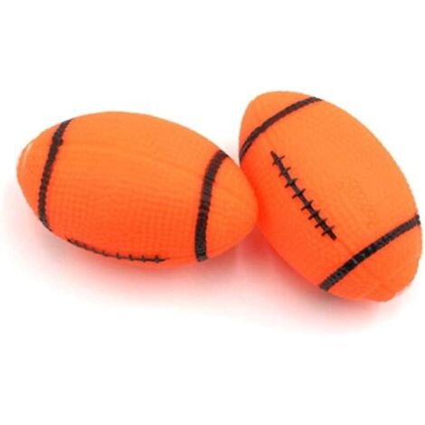 1 Piece Safe And Durable Professional Rubber Pet Dog Toy Funny Kids Oval Pet Dog Ball Toy Squeaky Ball Dog Interactive Training