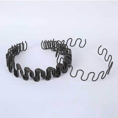 1 Piece Sofa Spring Serpentine Tension Spring Arch Spring Flat Spring Balance Hook Buckle Spring Clip Repair Sofa Elastic (55cm + 2 Clip + 6 Nails