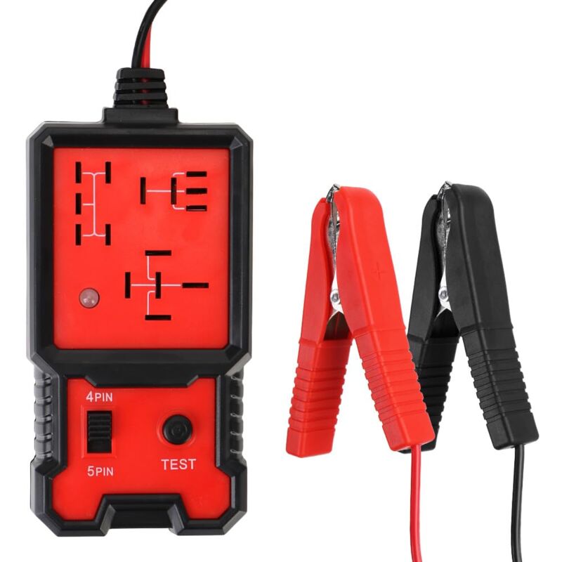1 Pièce Testeur de relais de voiture,vérificateur de relais électronique 12 V,testeur de batterie de voiture avec clips pour réparation