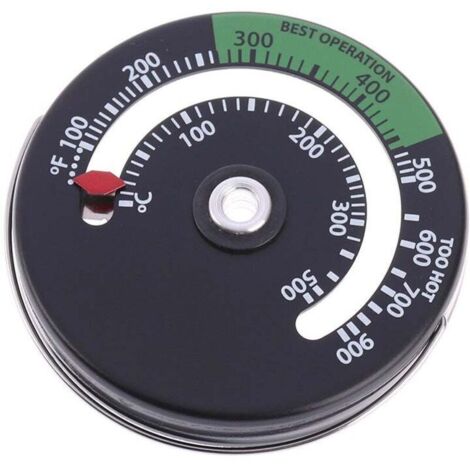 1 pièce thermomètre de poêle magnétique thermomètre de tube de poêle thermomètre de tuyau de cheminée en bois thermomètre de four