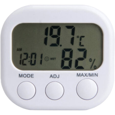 1 Pièce Thermomètre Hygromètre Et Moniteur Humidité Pour Intérieur Utilisation Polyvalente