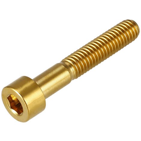 1 pièce Tige de direction vélo en titane, boulon fileté M6, accessoire vélo route, tige de selle légère (Or M6-35)