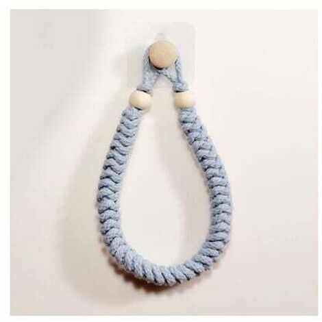 1 piece towel holder (light gray) rope bathroom paper holder toilet paper holder retro jute rope wooden towel holder for bathroom kitchen MUMU